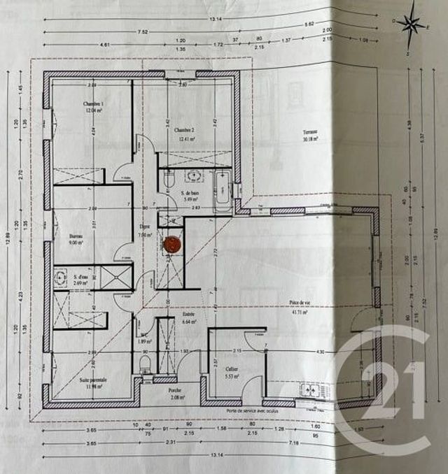 maison à vendre - 6 pièces - 116.38 m2 - SAUMOS - 33 - AQUITAINE - Century 21 Kadima
