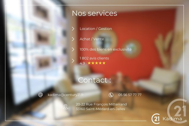 maison à vendre - 3 pièces - 80.0 m2 - ST MEDARD EN JALLES - 33 - AQUITAINE - Century 21 Kadima